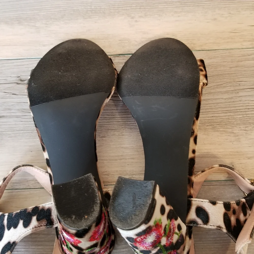 Madden Girl Animal Print Block Heel Sandals